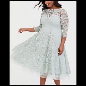 Torrid Special Occassion Mint Lace Dress